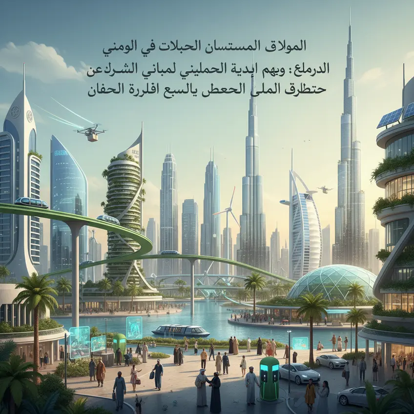 لوحة تحكم رقمية تعرض بيانات الطاقة والماء في مدينة مصدر