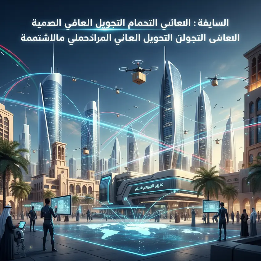 شاحنات ذاتية القيادة وروبوتات تعمل في مستودع ذكي في دبي