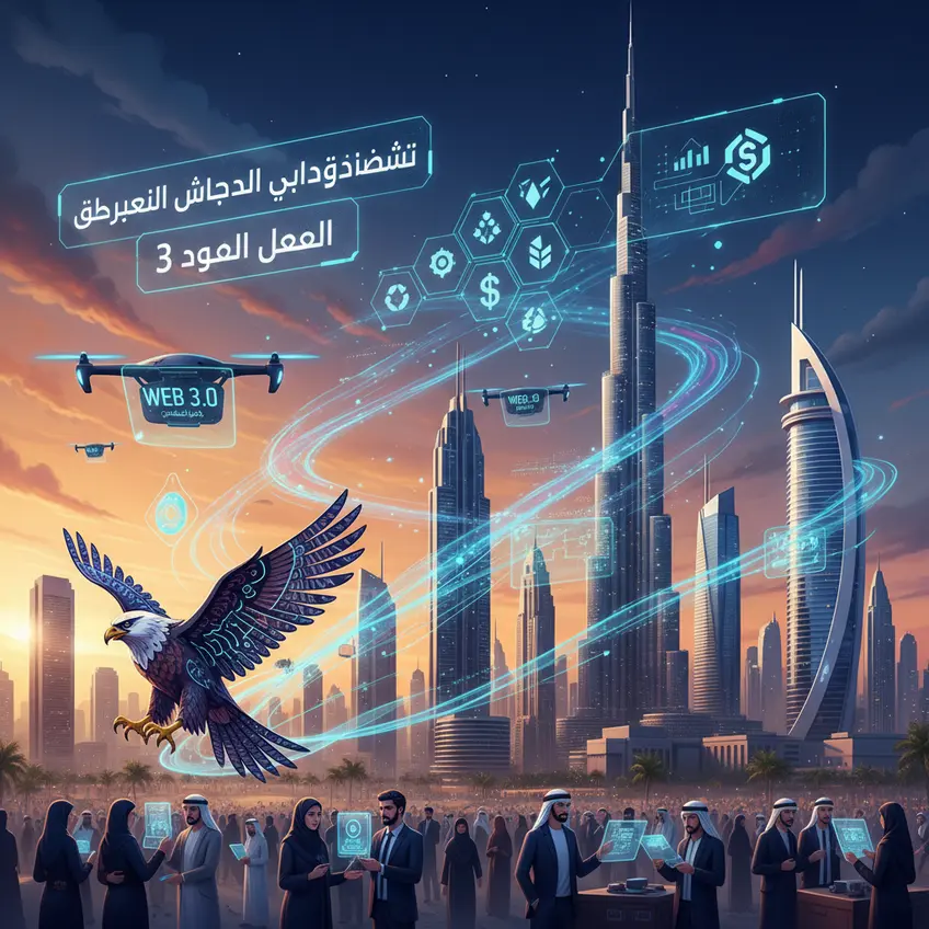 رسم بياني يوضح نمو سوق الميتافيرس وتطبيقات الويب 3 في الإمارات