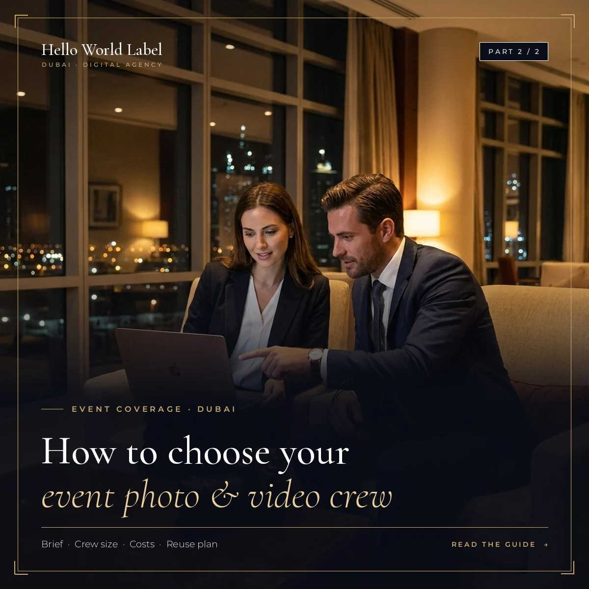 Choosing an event photographer and videographer in Dubai