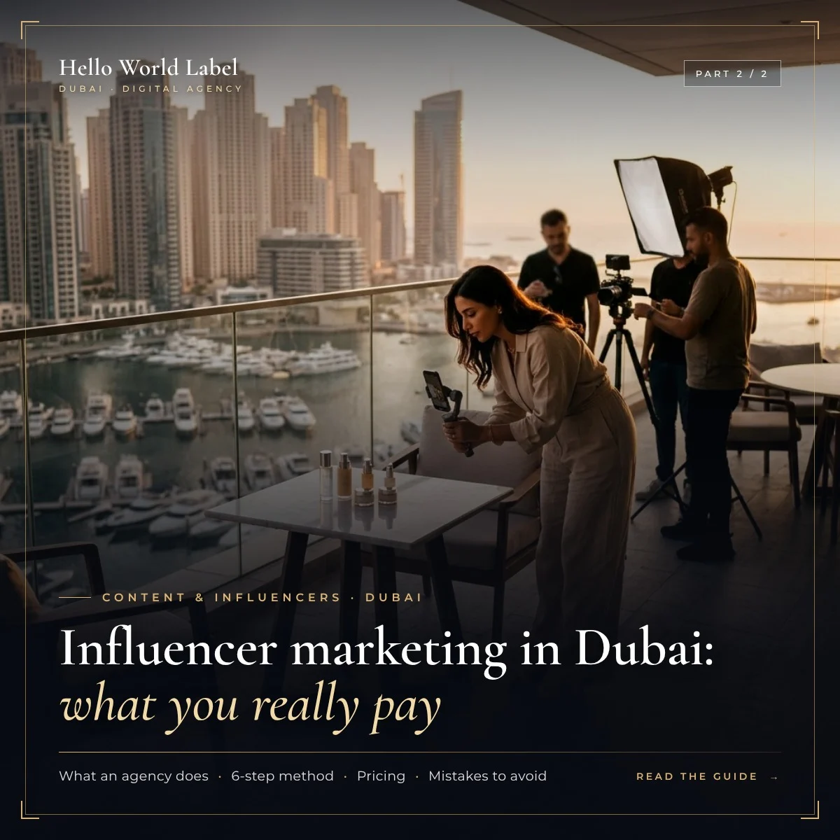 Prix du marketing d'influence à Dubaï : ce que fait une agence, ce que vous payez et comment choisir (partie 2)